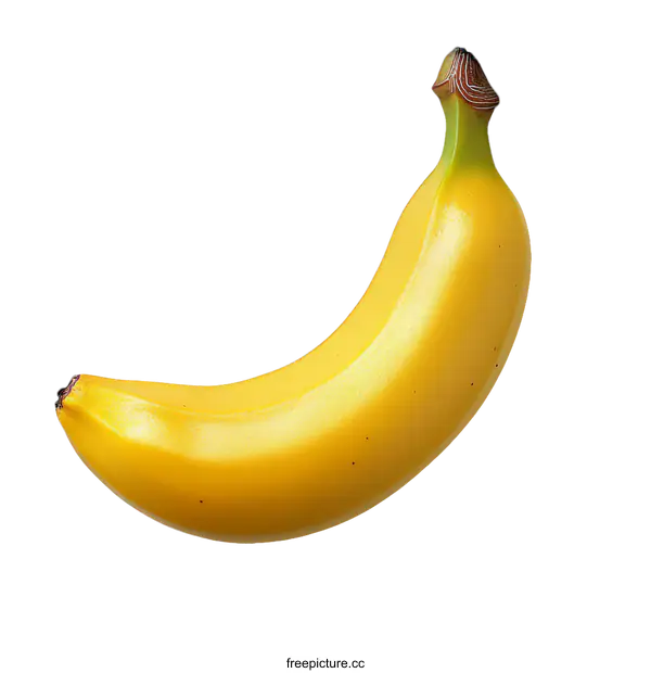 [Transparent Background PNG]Single Banana Isolated on White Background