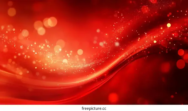 Abstract Red Background with Bokeh
