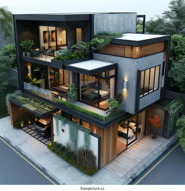 Modern Luxurious House Design with Garden