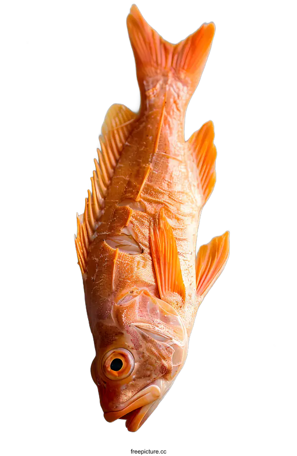 [Transparent Background PNG]Red fish on a marble slab