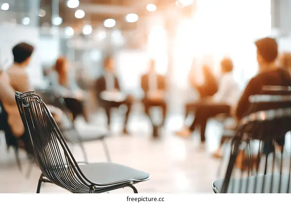 Business Meeting in Modern Conference Room