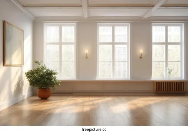 Spacious Room with Sunlight and Elegant Decor