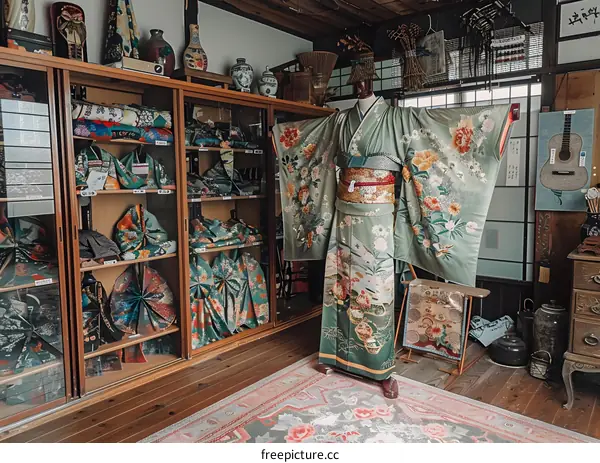 kimono in a traditional japanese house