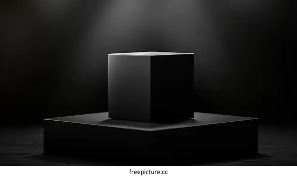 Modern Minimalist Black Product Display