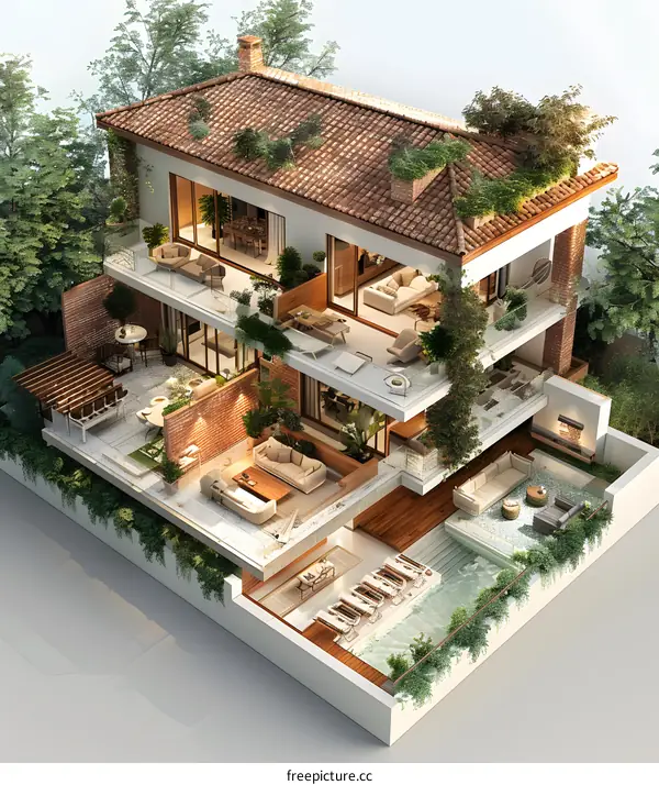 Modern luxury house exterior and interior design