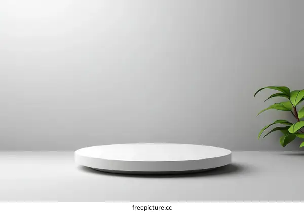 Modern Minimalist Empty Round Display Platform