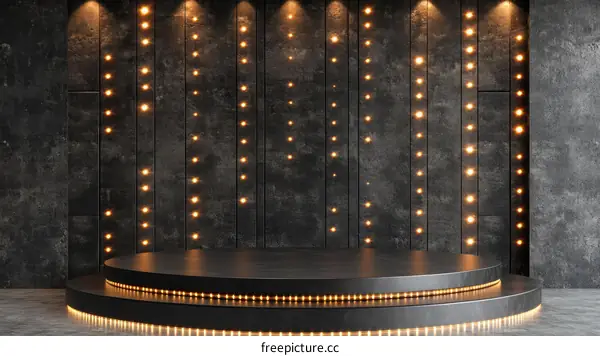 Dark Modern Minimalist Product Display Stage