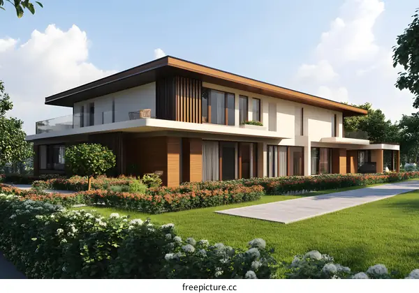 Modern Architecture House Design With Garden