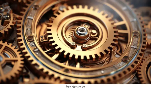 Intricate Gears and Cogs: A Steampunk Mechanism