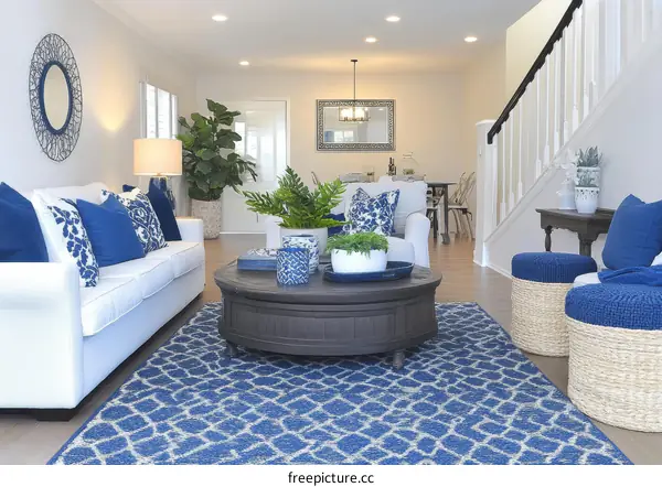 Modern Coastal Living Room Interior Design