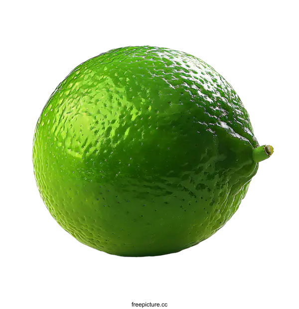 [Transparent Background PNG]Green Lime on White Background