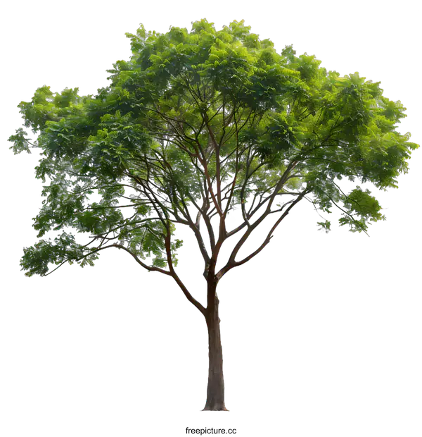 [Transparent Background PNG]Green Tree Isolated On White Background