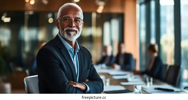 Confident Businessman In Meeting Room