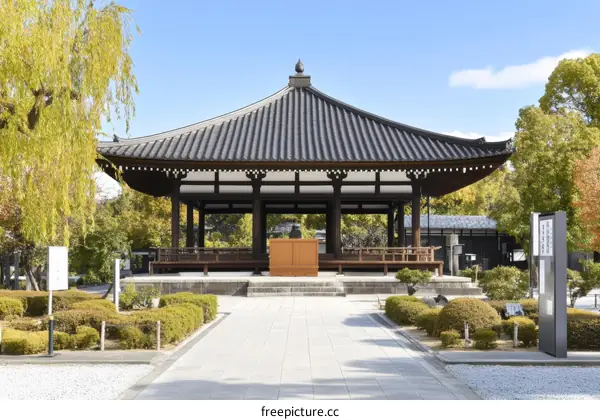 Japanese Pagoda in a Beautiful Garden Setting