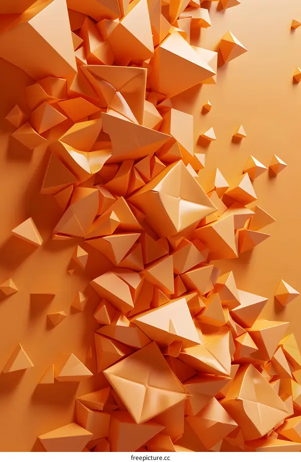Orange Geometric Abstract Background Design