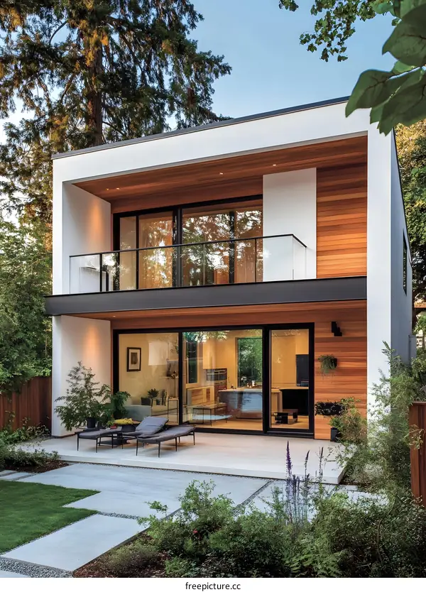 Modern Two Story House With Patio