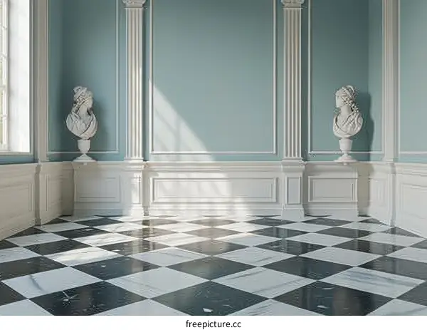 Ornate European Building Interior with Intricate Details