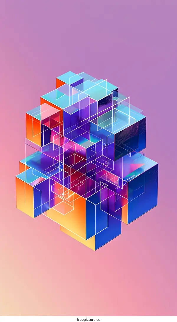 Abstract Colorful Geometric Shapes Background