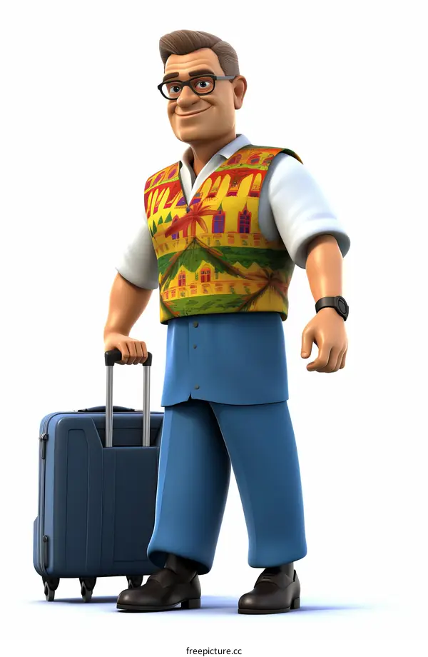 Businessman Walking with Luggage