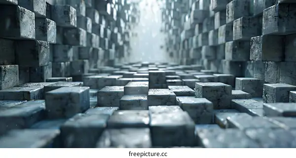 Futuristic Concrete Tunnel: Sci-Fi Architecture