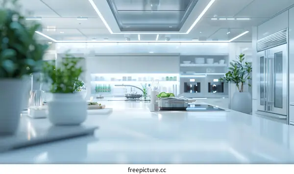 Modern White Kitchen Interior
