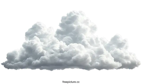 [Transparent Background PNG]Fluffy Cumulus Clouds in the Sky