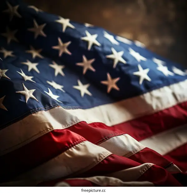 Close-up of the American flag