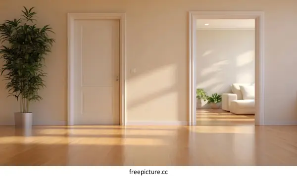 Empty Room Interior Design Concept Illustration