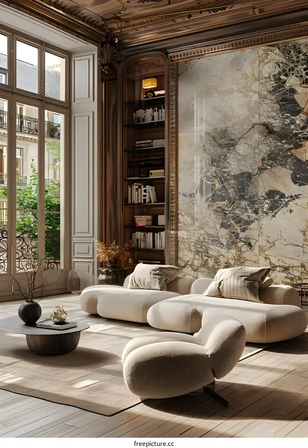 The interior of an apartment in Paris