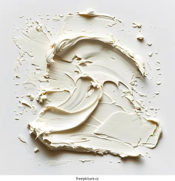 Abstract White Paint Swirl Texture Background