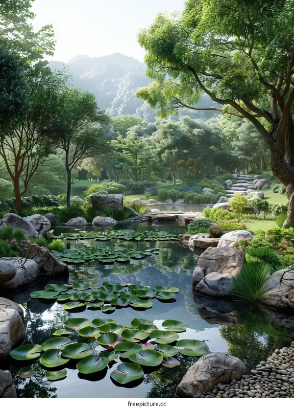 Serene Landscape: Chinese Garden Photography