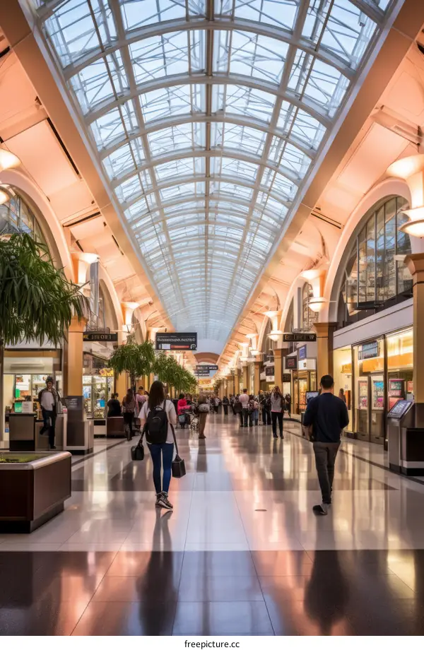 People walking in a shopping mall