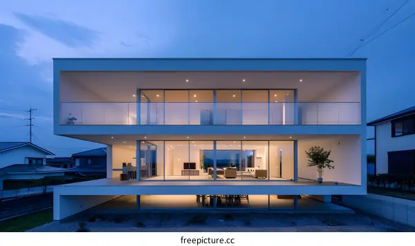 Modern Architecture Design With Large Glass Windows