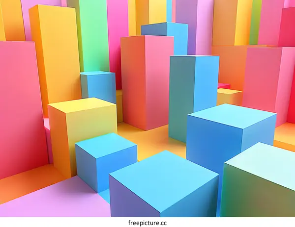 Colorful Abstract Geometric Shapes Design