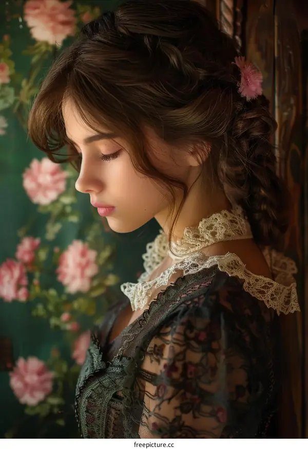 Elegant Vintage Woman Portrait