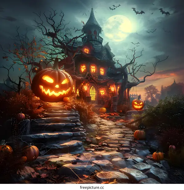 Halloween Pumpkin House