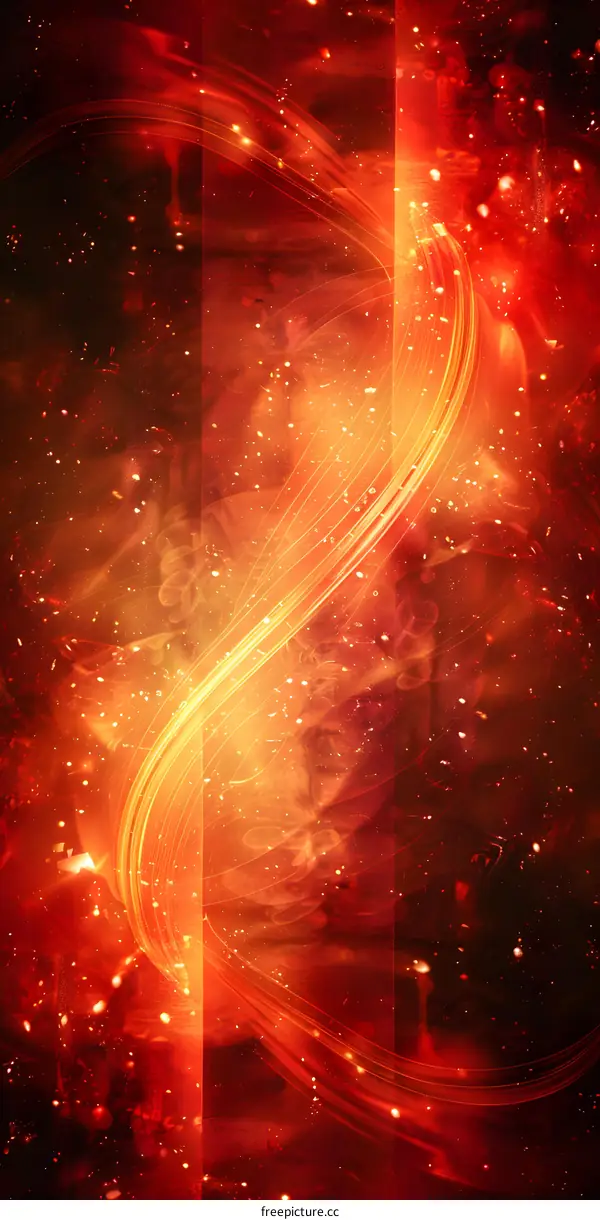 Abstract Red Swirls Background
