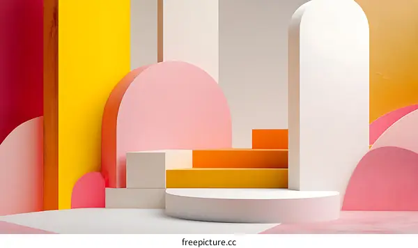 Abstract Colorful Shapes Design Background