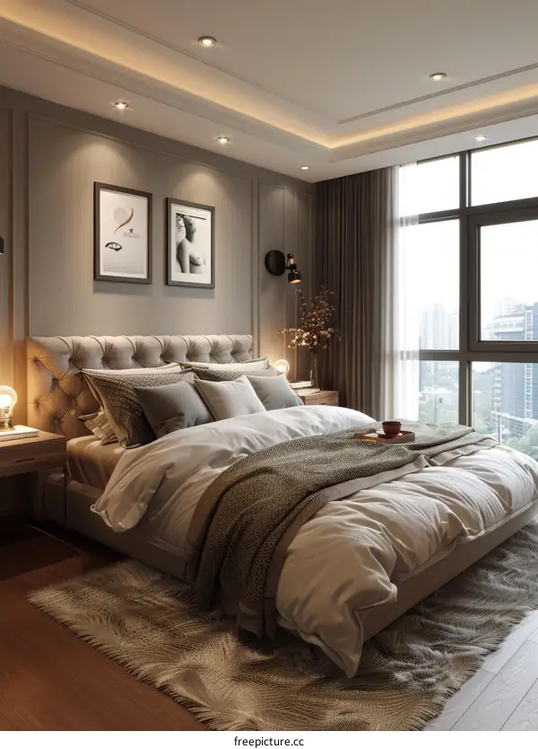 Modern Bedroom Interior Design Illustration