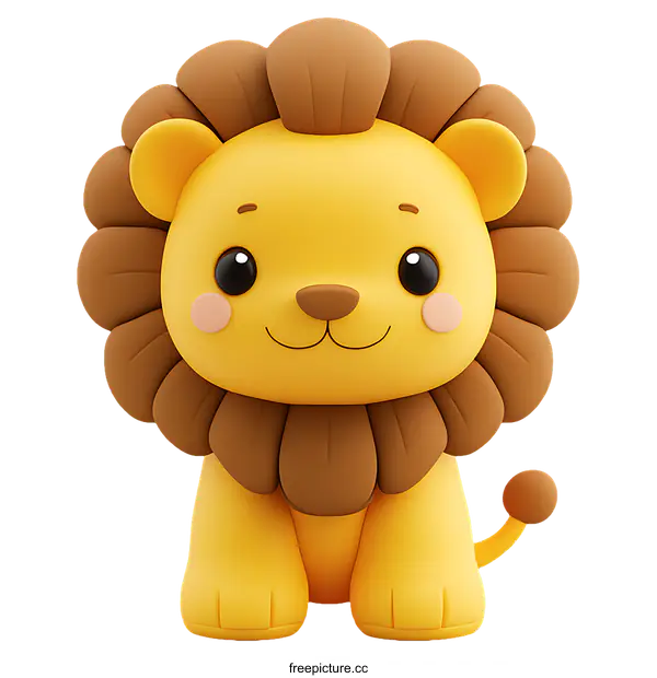 [Transparent Background PNG]Cute Cartoon Lion Illustration