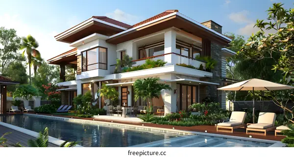 Modern villa with swimming pool