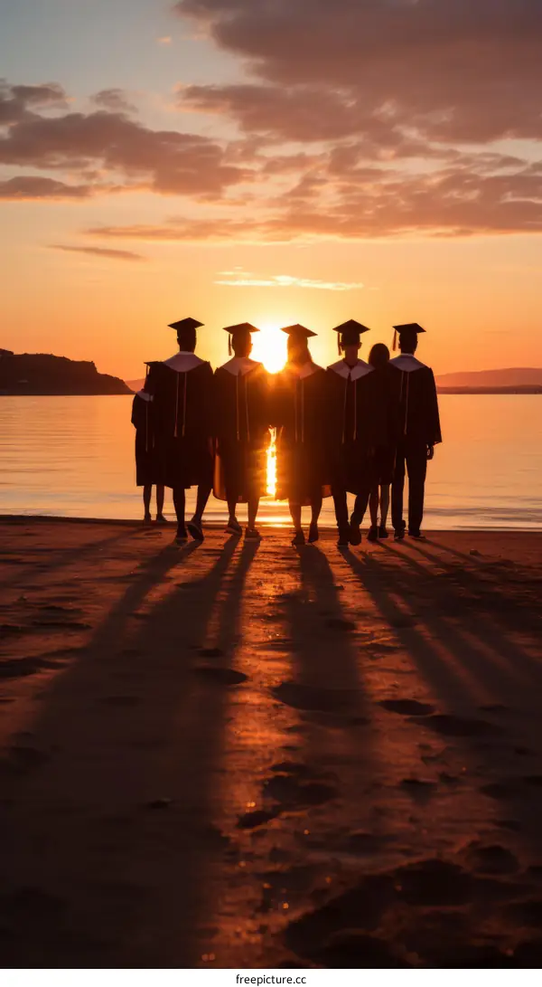 College Graduates Walking Towards Their Bright Future