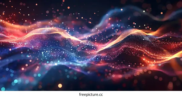 Abstract Flowing Particles Background