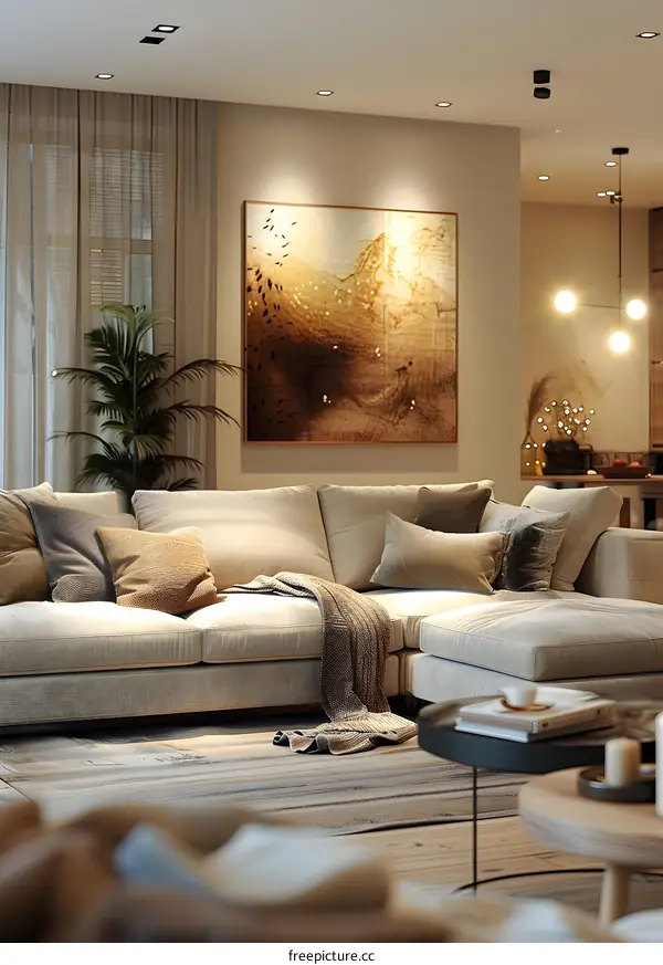 Modern minimalist living room