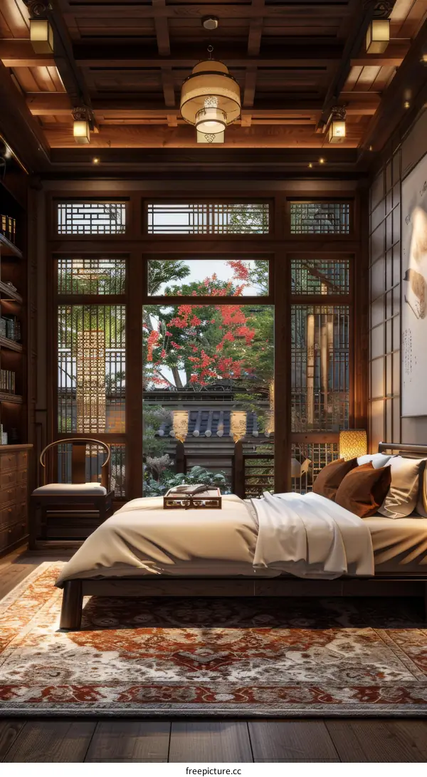 Elegant Chinese Style Bedroom Interior Design