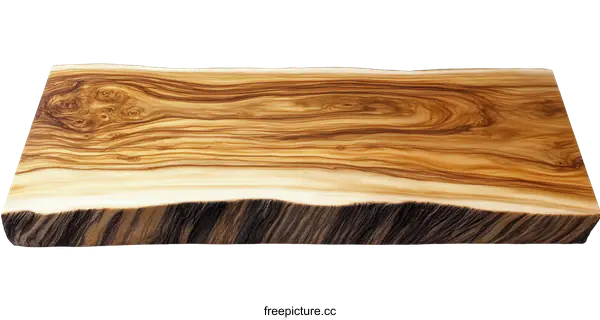 [Transparent Background PNG]Natural Olive Wood Cutting Board