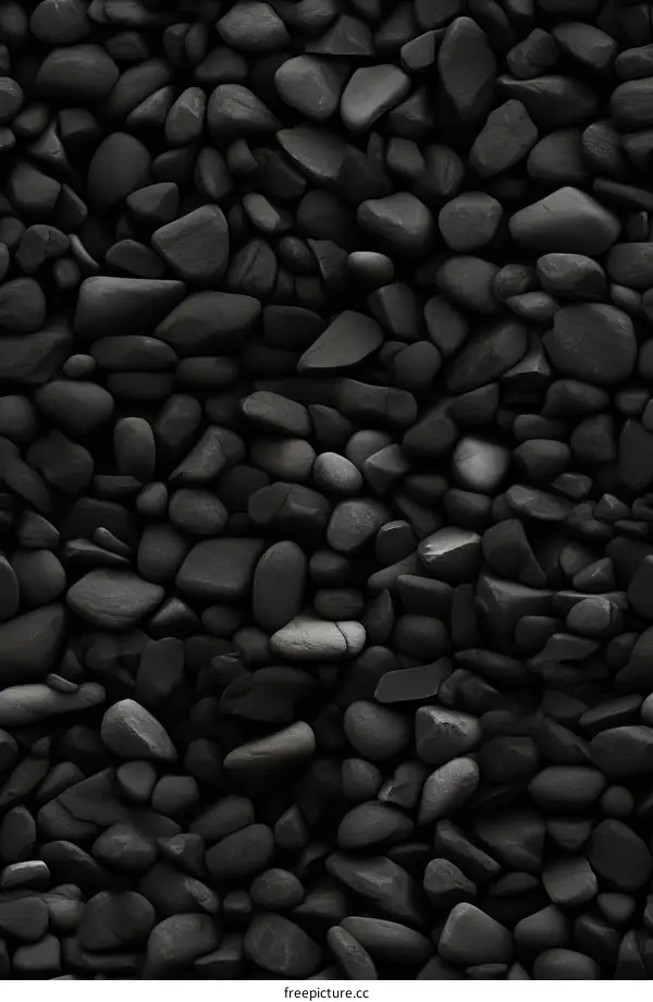 Black and white pebbles
