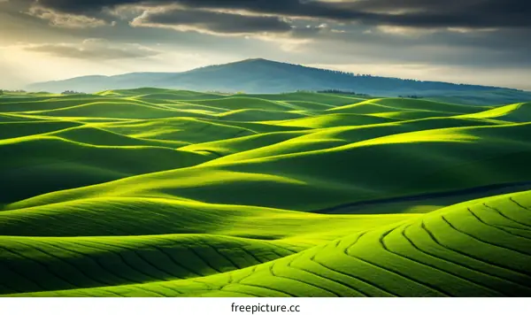 Green rolling hills of Palouse, Washington, USA