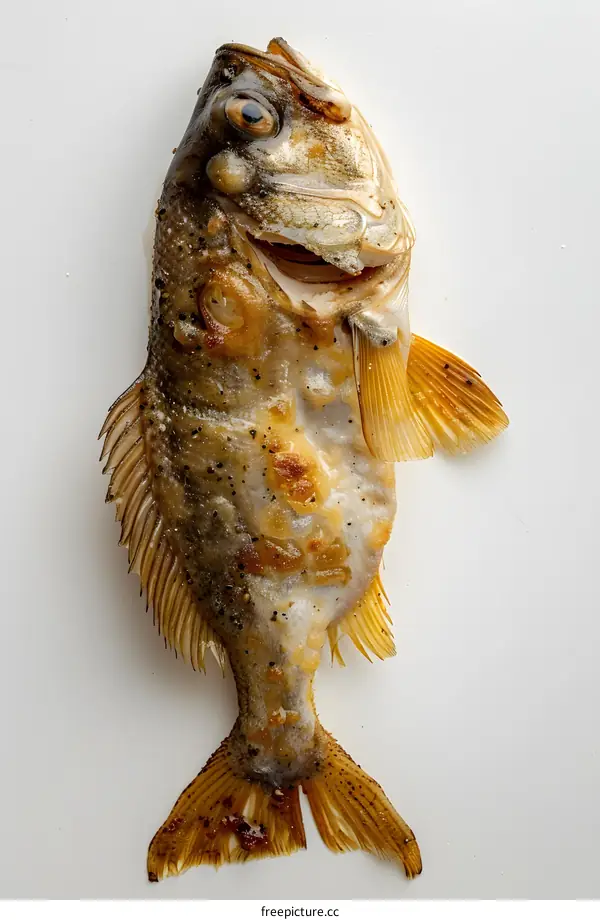 A fish with its mouth open