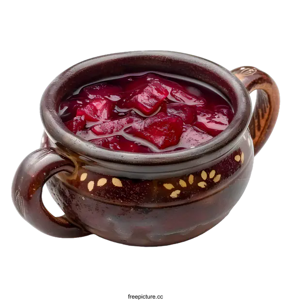 [Transparent Background PNG]Bowl of Beetroot Soup